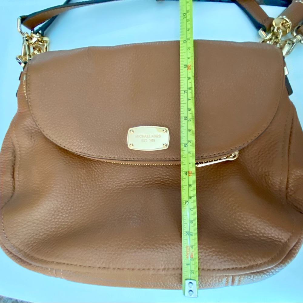 NWOT Michael Kors Y2K Chestnut Leather Boho Shoulder Bag with Gold Accents - Picture 15 of 16